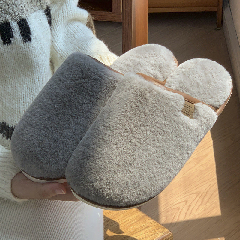 Chaussons Antidérapants en Peluche d'Hiver pour Tous