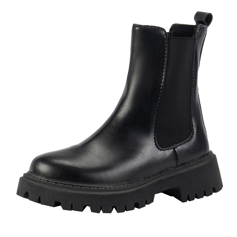 Bottes A Talon Large Et Audacieux