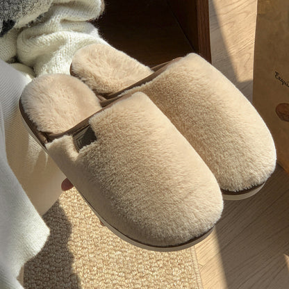 Chaussons Antidérapants en Peluche d'Hiver pour Tous